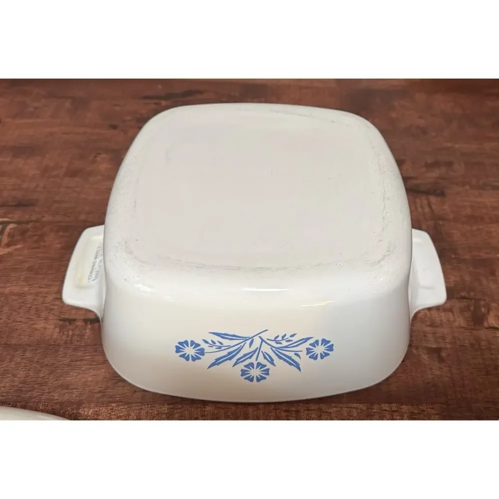 Corning Ware Casserole Blue Cornflowers set of 3 (P-1-B; A-1-B; A-1 1/2B)